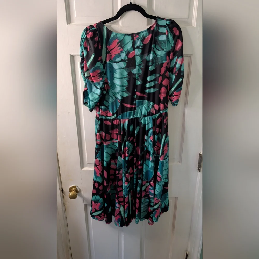 NWT TORRID Butterfly Mini Studio Knit Cinch Front Skater Dress size 0X NWT - Picture 7 of 8